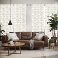 thumbnail image 2 of Ambesonne Grey and Yellow Window Curtains, Tree and Birds, Each 28" W x 95" L, Grey Yellow and White, 2 of 5