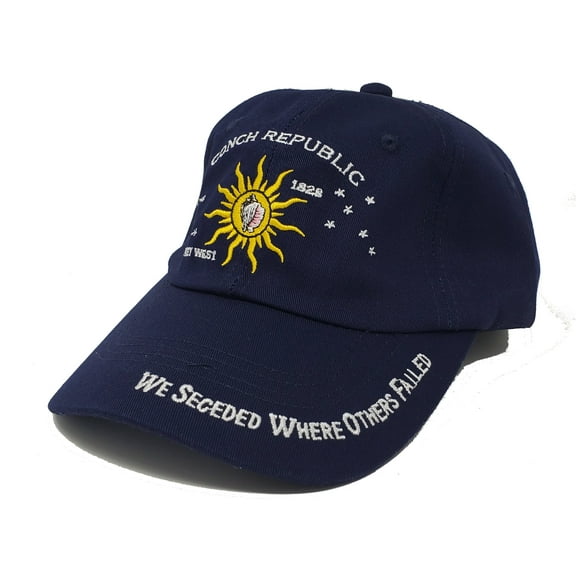 "We Seceded Where Others Failed" Conch Republic of Key West Navy Blue Softball Cap - Embroidered 100% Cotton