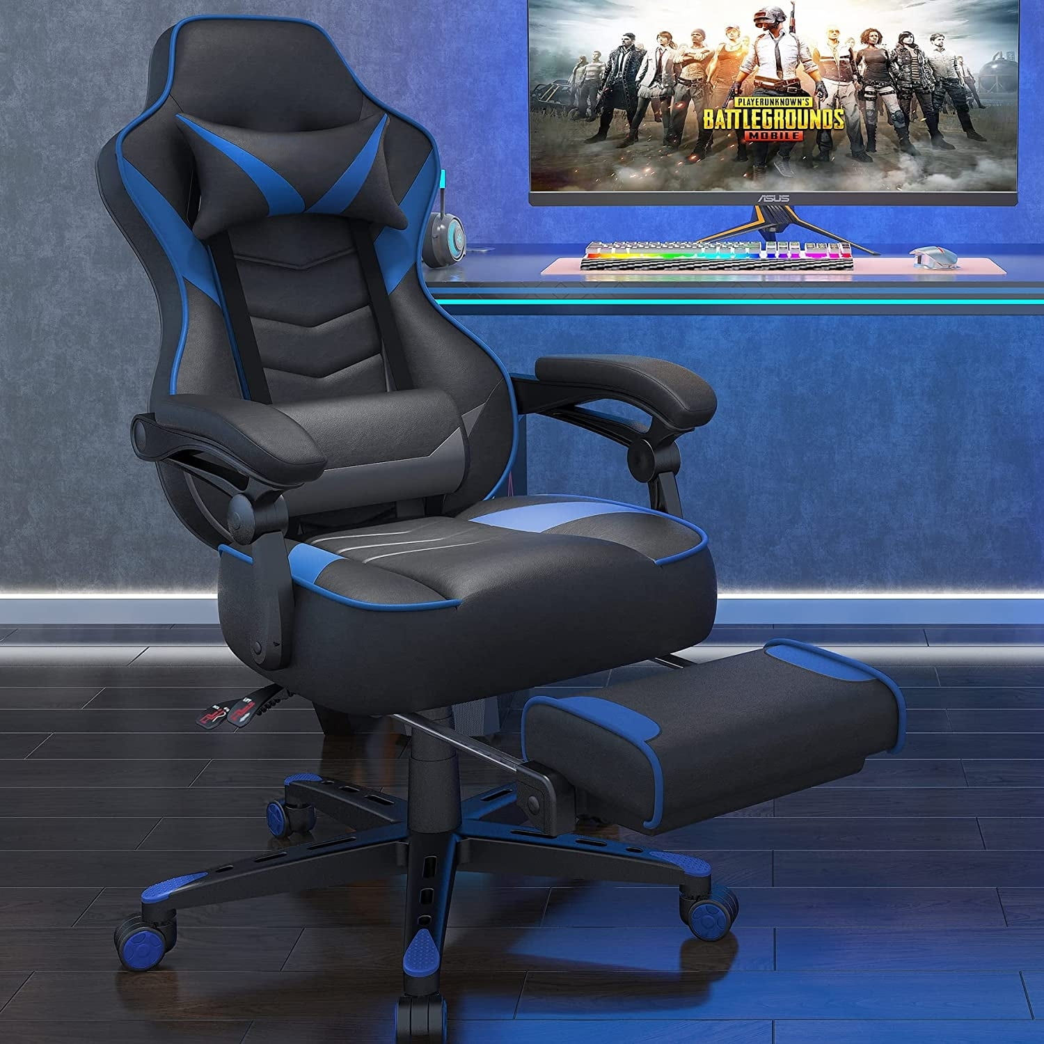 puluomis gaming chair with footrest product