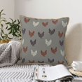 thumbnail image 4 of KLL Rooster Decorative Throw Pillow Covers Velvet Soft for Couch Sofa Bedroom Living Room Outdoor (No pillow core)- 18"x18", 4 of 5