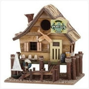 SWM 32188 9 3/8'' L x 8'' W x 9 7/8'' H Wooden Yacht Club Bird House