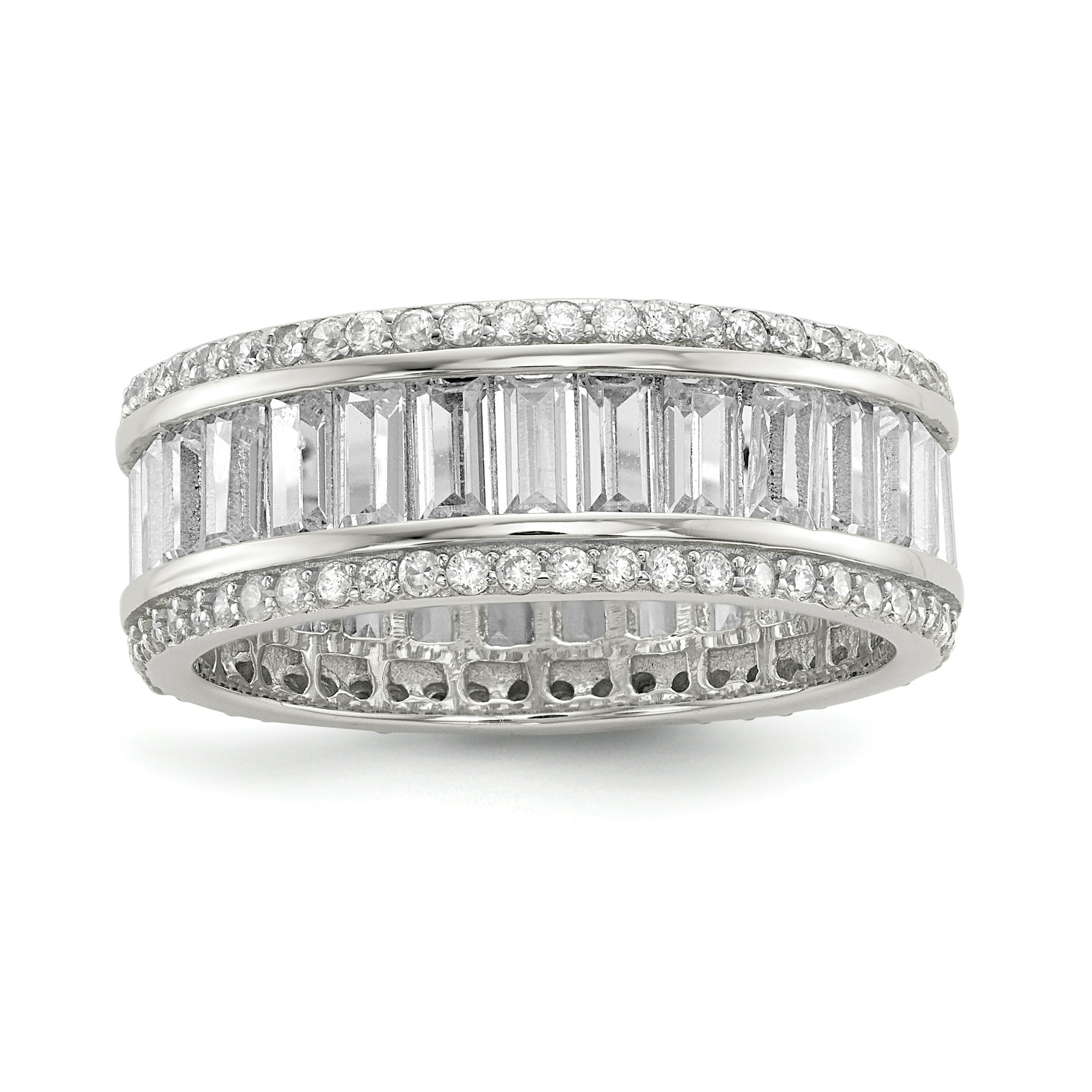 Ice Carats Designer Jewelry Gift Canada Baguette Round Eternity Ring