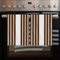 thumbnail image 2 of Brown White Stripe 1 Pack Kitchen Towel, Water Absorbent Dish Towel, Modern Rustic Vertical Striped Decorative Hand Towels - Quick Drying Cloth for Cooking Baking, 18x28 Inch, 2 of 8