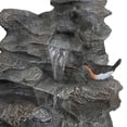 thumbnail image 6 of 20.86" H 4-Tier Outdoor Water Fountain with Cascading Waterfall,Outdoor Fountain with LED Light,Natural Looking Stone and Soothing Sound for Decor on Lawn,Garden,Gray, 6 of 9