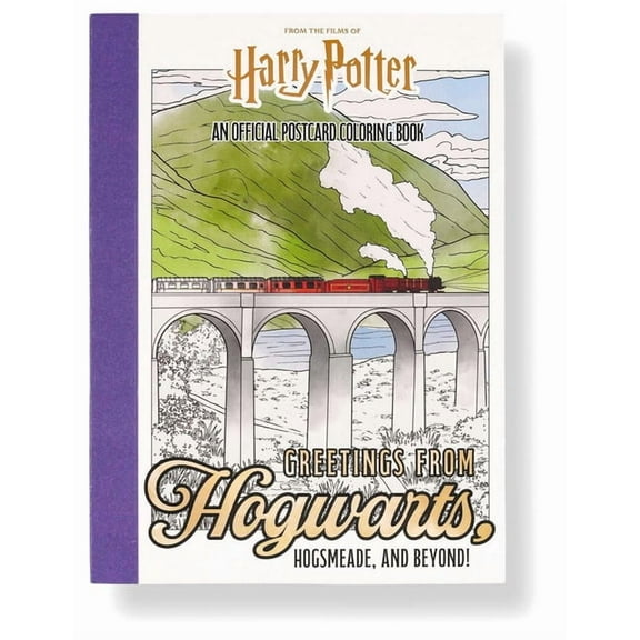 Harry Potter: Greetings from Hogwarts, Hogsmeade, and Beyond!: An Official Postcard Coloring Book, (Paperback)