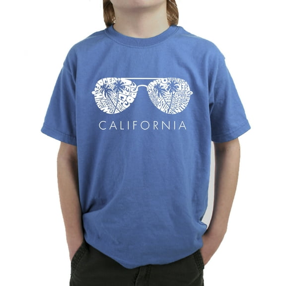 LA Pop Art Boy's Word Art T-shirt - California Shades