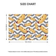 thumbnail image 4 of Placemats Set Of 4 / 6, Hot Dog Print Wave Gray Placemats For Dining Table Indoor/Outdoors Heat Resistant Washable Placemats 18" X 12", 4 of 8
