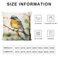 thumbnail image 6 of COMIO  Vintage Watercolor Animal Birds Decorative Farmhouse Pillow Cover Adorable Birds&nbsp;are Singing&nbsp;Square Outdoor Throw Pillow Cushion Cover Set of 2, 6 of 6