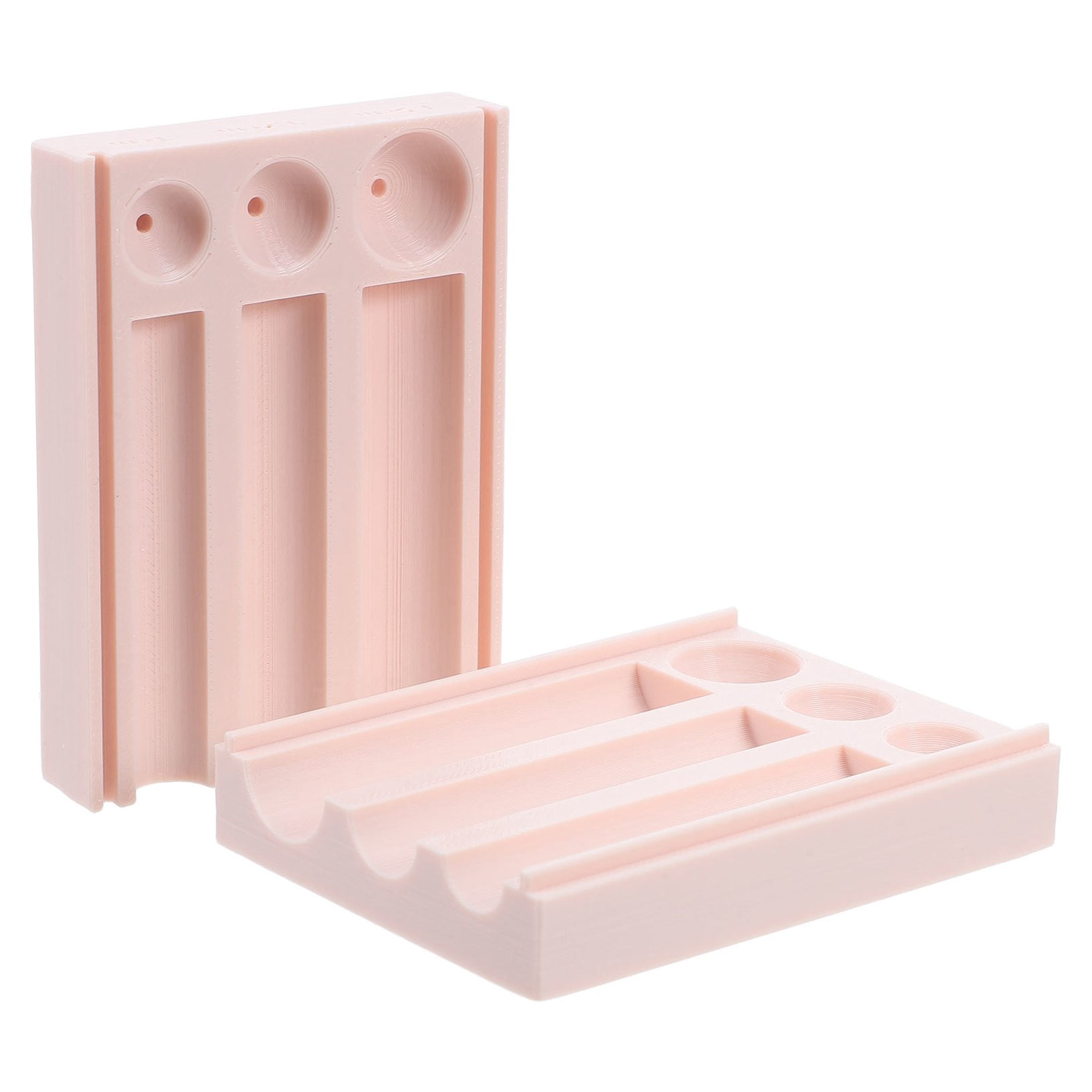 OUNONA Beige Polymer Clay Bead Roller Mold with Hole Punch Tool for Jewelry Making, Pendant, Earring Craft Supplies Kit