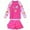 A Hot Pink, variant on BAOHULU Girls Two-Piece UPF50+ Swimsuits Long Sleeve Rash Guard Kids Bathing Suit with Swim Skirt