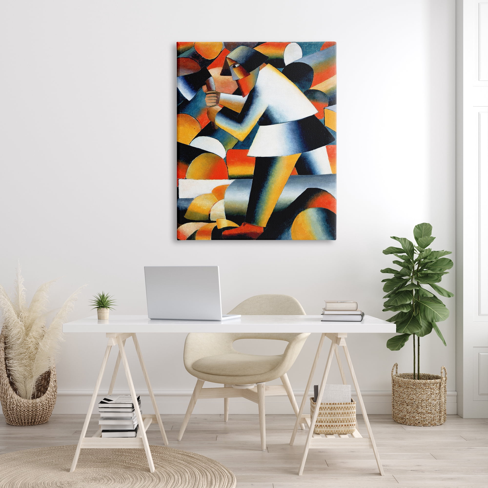 Stupell Industries Farmer Kazimir Melevih Classic Abstract Painting Painting Gallery Wrapped Canvas Print Wall Art, Design by one1000paintings