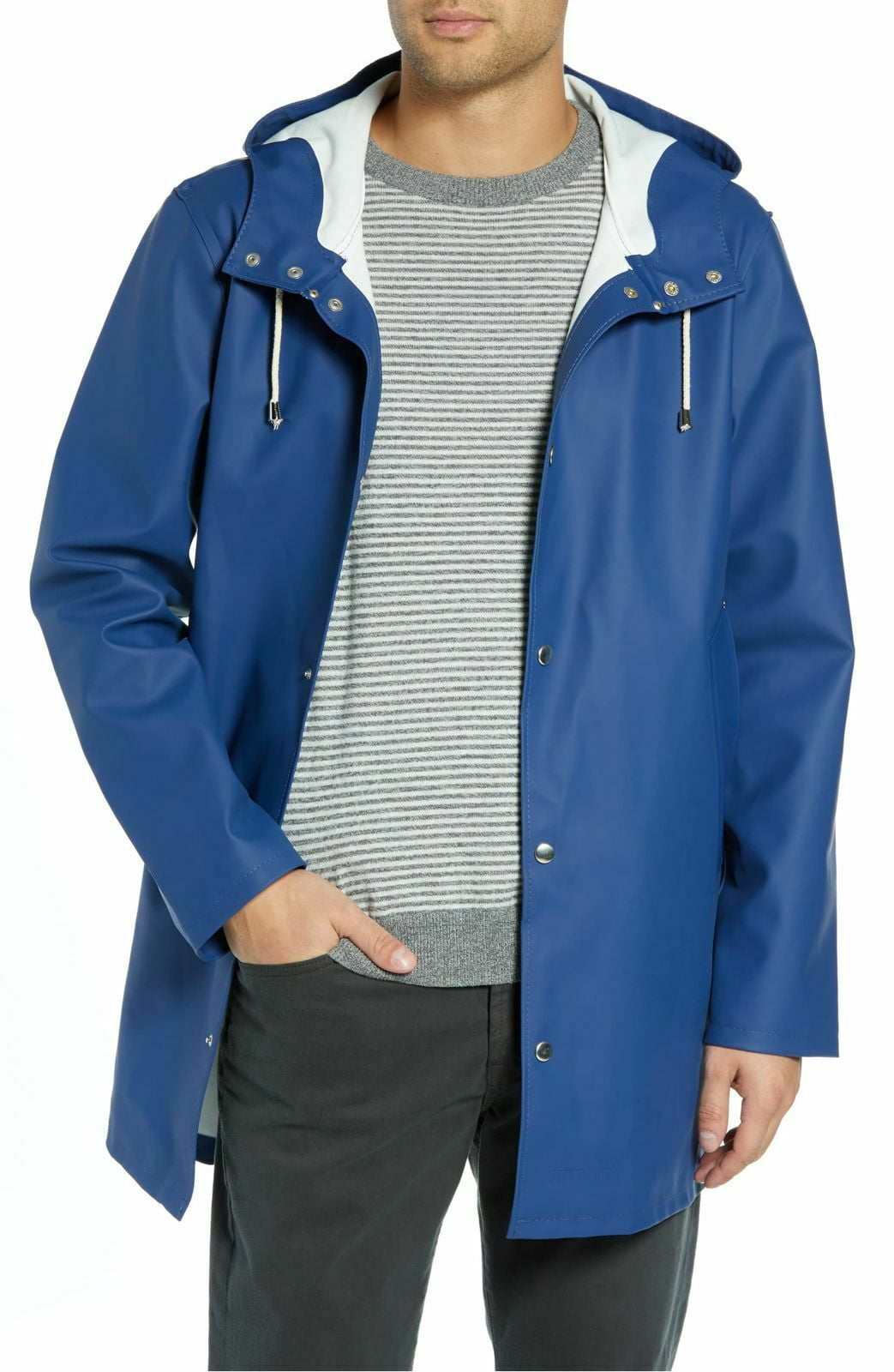 Stutterheim - Mens Jacket Indigo Medium Hooded Rainwear M - Walmart.com ...