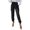 Black-1, variant on Cotonie Women's Casual Faux Leather Pants Mid Waist Drawstring Elastic Waistband Vegan Leather Joggers Solid Color PU Pants with Pockets