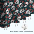 thumbnail image 6 of Green Skull Rose Pattern Shower Curtain 72"x72" ,Bathroom Decorative Shower Curtains Set with 12 Hooks,Modern Waterproof Washable Shower Curtain, 6 of 6