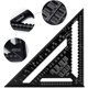 thumbnail image 4 of Regla de ángulo métrico cuadrado triangular de 12 pulgadas, cuadrado de velocidad, cuadrado de carpintero, aleación de aluminio, transportador cuadrado de carpintero, regla recta de chaflán 300x3, 4 of 5