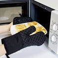 thumbnail image 4 of BRIGHTFUFU 1 conjunto de guantes de mitts no hilados resistentes al calor mitts mitts guantes aislantes de calor para la cocina, 4 of 7