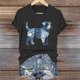 thumbnail image 1 of Xuyuer Women Blessed Beyond Measure Graphic Funny Cute T Shirts (Gift Ideas) Printed Graphic Workout Athletic Loose Fitting Tee Tops Print Blouses Casual Crew Neck Short Sleeve Basic Tee, 1 of 4