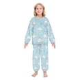 thumbnail image 2 of Fluffy Pajamas Set Fuzzy Winter Warm Pj Sets Pullover Tops and Long Pants Cute Fish Pattern Large, 2 of 8