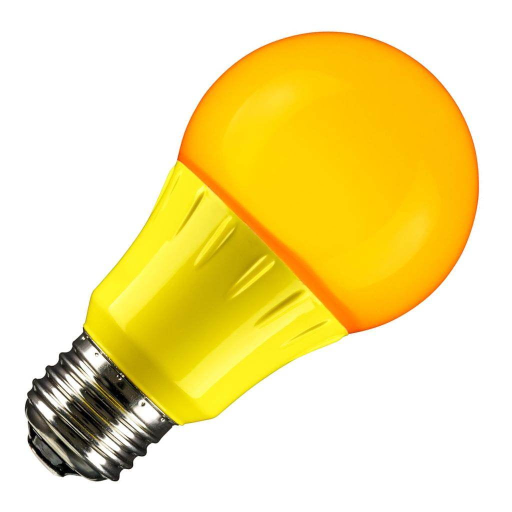 Sunlite 80149 A19/3W/Y/LED 80149SU Colored LED Light Bulb