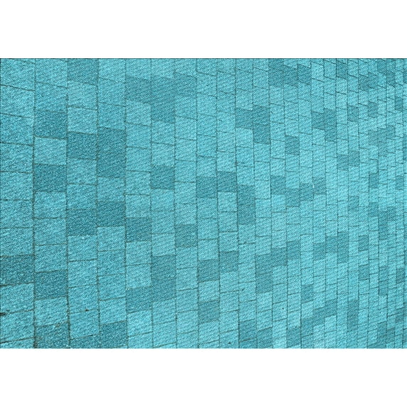 Ahgly Company Machine Washable Indoor Rectangle Transitional Dark Turquoise Green Area Rugs, 4' x 6'