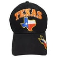 thumbnail image 3 of State of Texas State Flag Map Black Cotton Adjustable Embroidered Cap Hat, 3 of 5