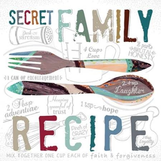 Family Recipe Canvas Art - Longfellow Designs(24X24)
