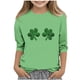 thumbnail image 1 of Blusas y camisas de manga larga y cuello redondo para niños con estampado del Día de San Patricio, manga 3/4/cuello redondo tres cuartos, parte inferior y superior para niños, parte superior de poliés, 1 of 4