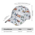 thumbnail image 2 of Pofeuu Trains And Cactuse Print Adult Adjustable Embroidered Graphic Baseball Hat for Men and Women, 2 of 6