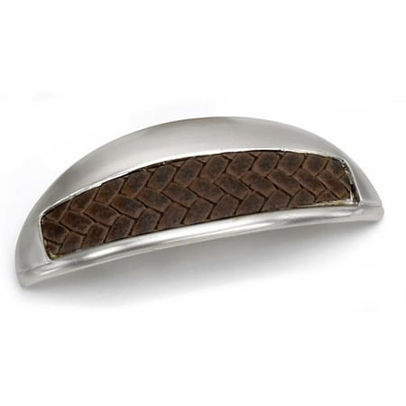 

3 in. Cup Pull-Satin Nickel-Brown