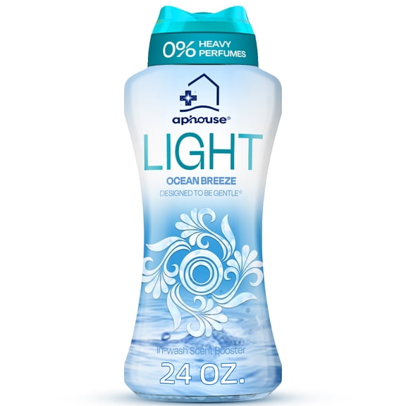 aphouse Light In-Wash Scent Booster Beads, No Heavy Perfumes, Ocean Breeze Scent, 2-in-1 Freshness   Gentle Stain Defense for Laundry, HE Safe, 24 oz
