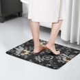 thumbnail image 4 of Dark Pioneer Flower Pattern Flannel Non Slip Door Rugs,Washable Door Mats Indoor,Decorative Door Mats,Dirt-Resistant and Absorbent Doormat for Entrance,Bedroom,Kitchen,Bathroom,23.5x16in(60x40cm), 4 of 5
