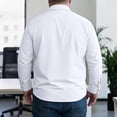 thumbnail image 5 of Men's Big and Tall Dress Shirt Long Sleeve Non Iron Classic Fit Button Up Spread Collar, 5 of 7