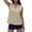 Khaki, variant on Busydd Tank Top for Women Dressy Casual Sleeveless Button Down Shirts for Women Casual Solid Color Lapel Women's Tank Tops with Pocket 2XL
