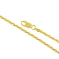 thumbnail image 2 of Gold Plated Sterling Silver 2.50MM Rope (Diamond Cut) Chain Necklace for Men and Women ( Unisex ), 16"-30", 2 of 7