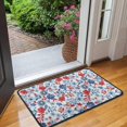 thumbnail image 2 of Pioneer Flower Floral Print Pattern Door Rugs,Washable Non Slip Door Mats Indoor,Decorative Door Mats,Entry Mat Indoor for Entrance,Bedroom,Kitchen,Bathroom,30"x17", 2 of 6