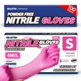 thumbnail image 1 of Guantes Beastek de nitrilo, 4 mil, sin polvo, talla pequeña, 100 piezas, 1 of 8