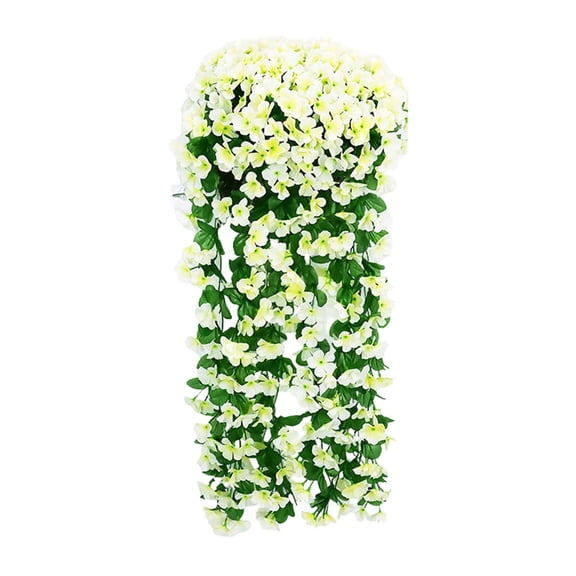 Bcylexb Artificial Hanging Flowers Fake Hanging Plants Violet Flowers Vines for Home Indoor Outdoor Garden Patio Window Room Porch Wall Decoration