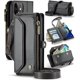 thumbnail image 1 of Funda de cuero para iPhone 12 Mini, funda tipo cartera cruzada con soporte RFID, ranuras para tarjetas de carga inalámbrica anticaídas, bolso de hombro de cuero sintético con correa ajustable, 1 of 9