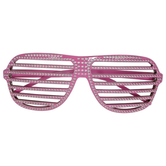 Macho Man Studded Colored Costume Glasses Pink