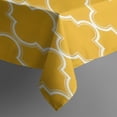 thumbnail image 5 of Yellow Geometric Quatrefoil Pattern Square Tablecloth,Waterproof Square Table Cover,Wipeable Spillproof Washable Table Cover for Home Kitchen Party Decor 52"x52"(132x132cm), 5 of 6