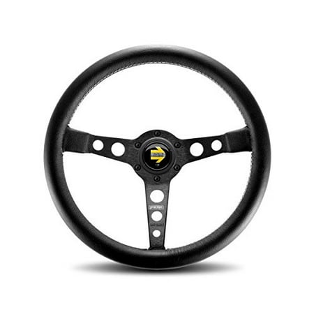 - MOMO PRO35BK2B Prototipo Black 350 mm Leather Steering Wheel