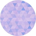 thumbnail image 1 of Ahgly Company Machine Washable Indoor Round Transitional Purple Mimosa Purple Area Rugs, 4' Round, 1 of 7