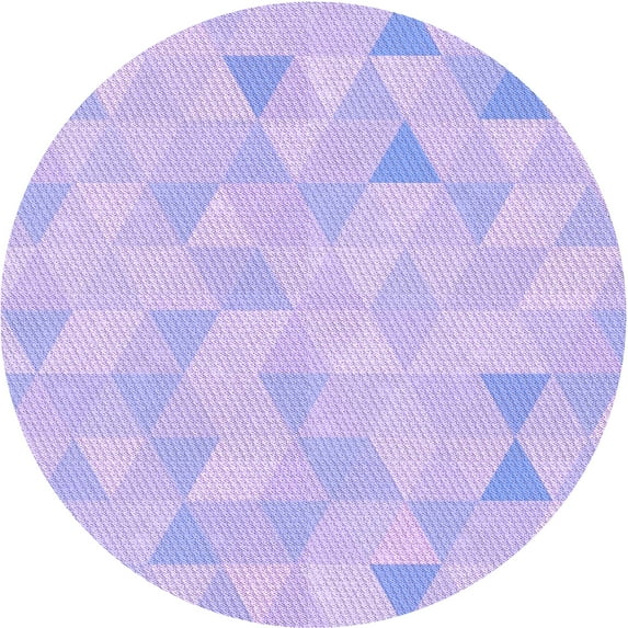 Ahgly Company Machine Washable Indoor Round Transitional Purple Mimosa Purple Area Rugs, 4' Round