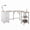 Sand, white, variant on Techni Mobili L-Shape Home Office Desk with Storage, Gold/White