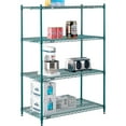 thumbnail image 3 of Nexel Poly-Green, 4 Tier, Wire Shelving Starter Unit, 42"W x 21"D x 63"H, 3 of 3