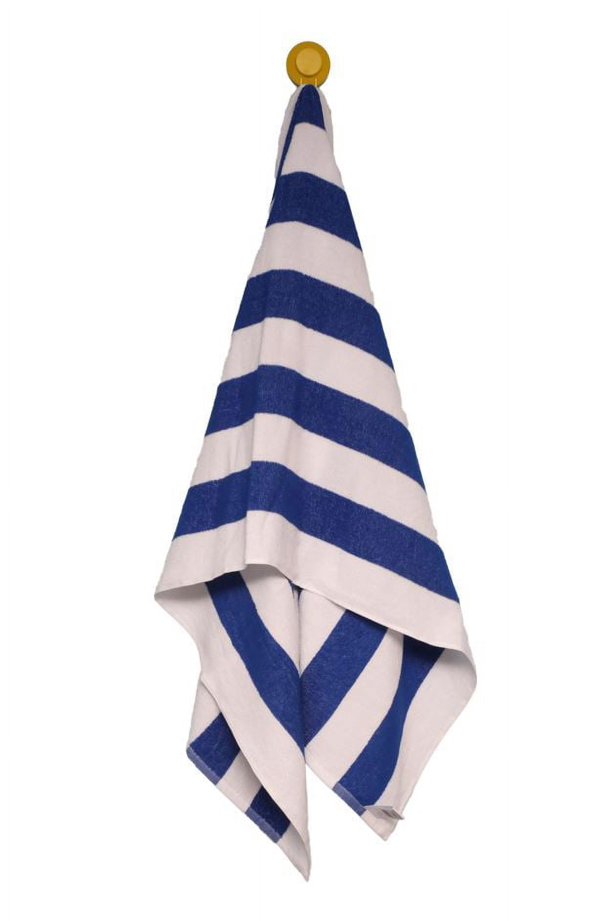 (4 pack) Mainstays Blue & White Cabana Stripe Beach Towel, 28" x 58"