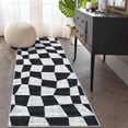 thumbnail image 3 of Runner Rug 2x6 Runner Rug Non Slip Washable Runners for Hallways, Boho Vintage Rugs with Rubber Backing, Soft Low-Pile Indoor Carpet for Entryway, Laundry, Bedroom (Black), 3 of 9