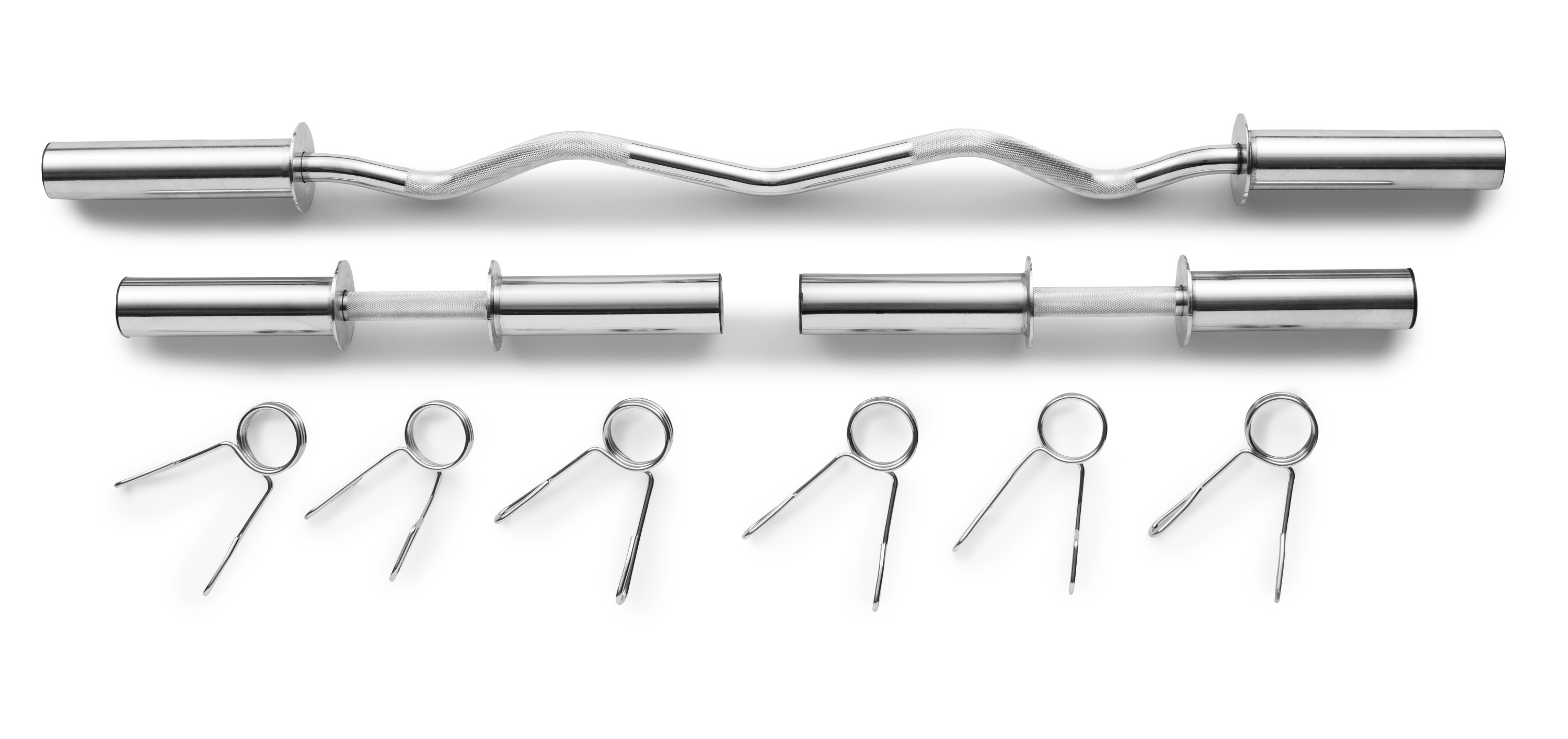 Weider Olympic Curl Bar and Dumbbell Bars with Knurled Hand Grips and