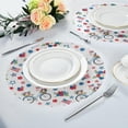 thumbnail image 4 of SKYSONIC Independence Day Pattern Round Placemats for Dining Table Non-Slip Heat-Resistant Polyester Table Mats Set of 4 Washable Table Mats for Kitchen Dining Table Decoration (1179), 4 of 5
