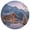 Beautiful Wooden Chalet, variant on 15 Inch Round Grid Plate Mats Heat Non-Slip Resistant PVC Placemats for Kitchen Dining Table Decor Glass Christmas Ornaments 4PCS